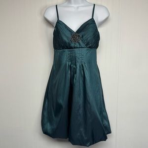 Sangria Petite Deep Teal Bubble Hem Dress - Size 4P